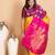 Tuscany yellow multi colour temple border silk saree