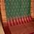 Bottle green and maroon checked soft silk saree
