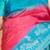 Fandango pink and aqua blue pure soft silk saree