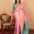 Pastel pink silk saree