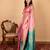 Pastel pink silk saree