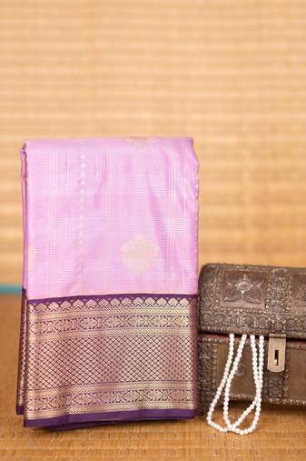 Lavender and palatinate purple kanchi soft silk saree