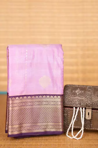 Lavender and palatinate purple kanchi soft silk saree