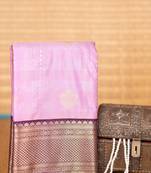 Lavender and palatinate purple kanchi soft silk saree