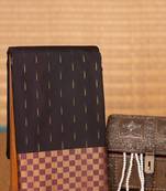 Black and french rose kanchi soft silk saree