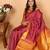 Garnet red checked pure kanjivaram silk saree