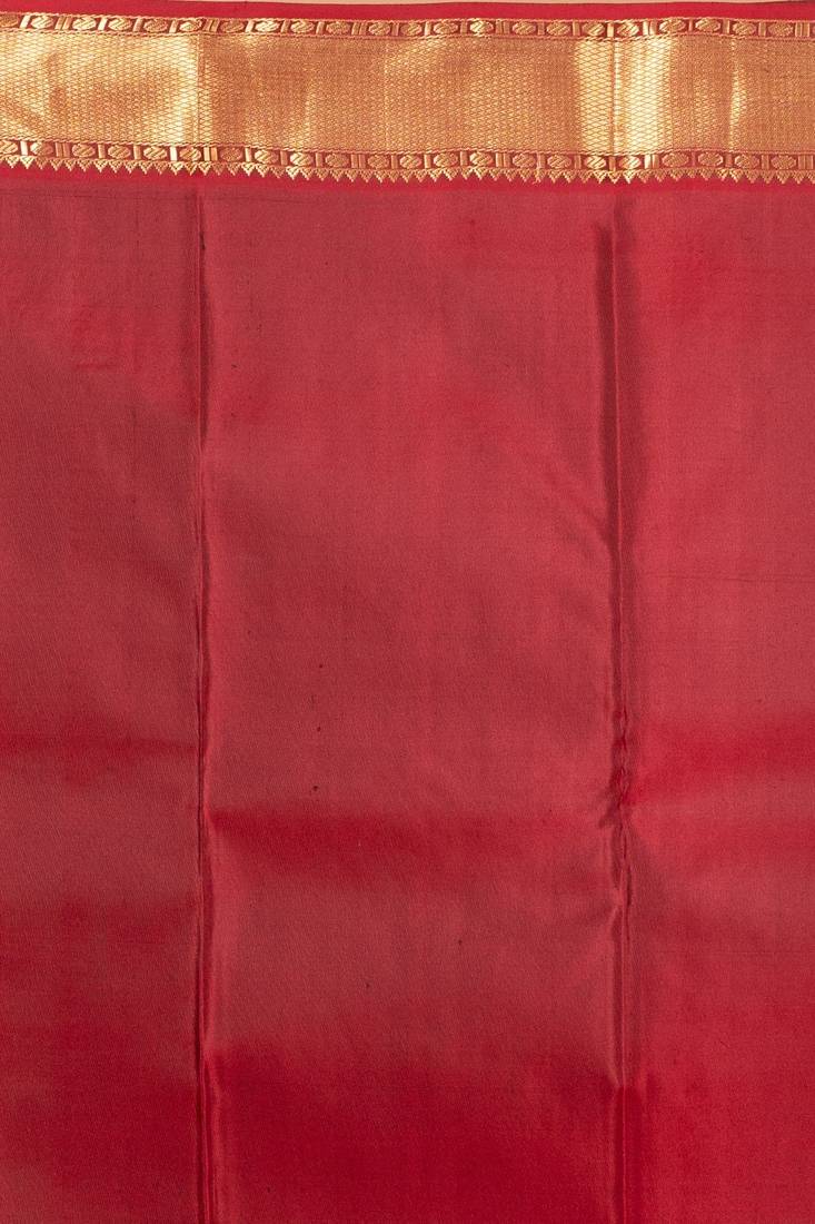 Pink and apple red pure kanjivaram silk saree