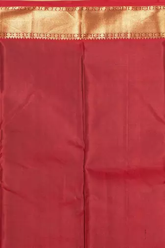 Golden yellow and apple red pure kanjivaram silk saree