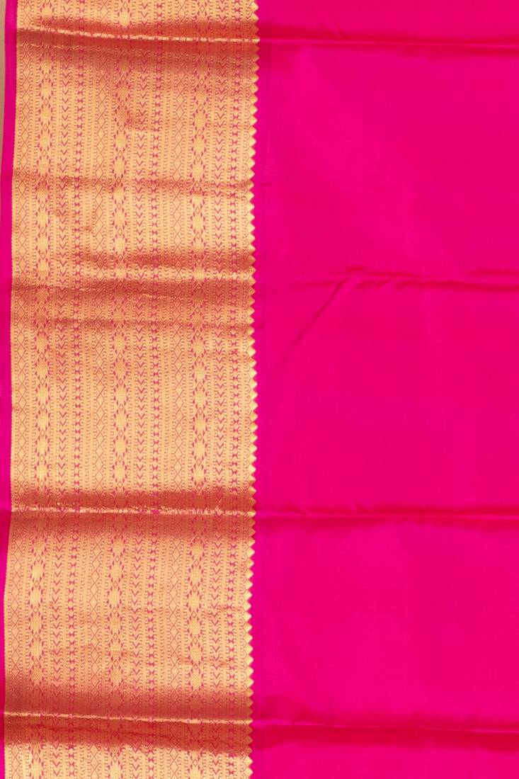 Coin grey and rani pink kanjivaram pattu saree