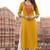 Yellow embroidered rayon kurta set
