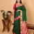 Bottle green and magenta pure kanjivaram silk saree