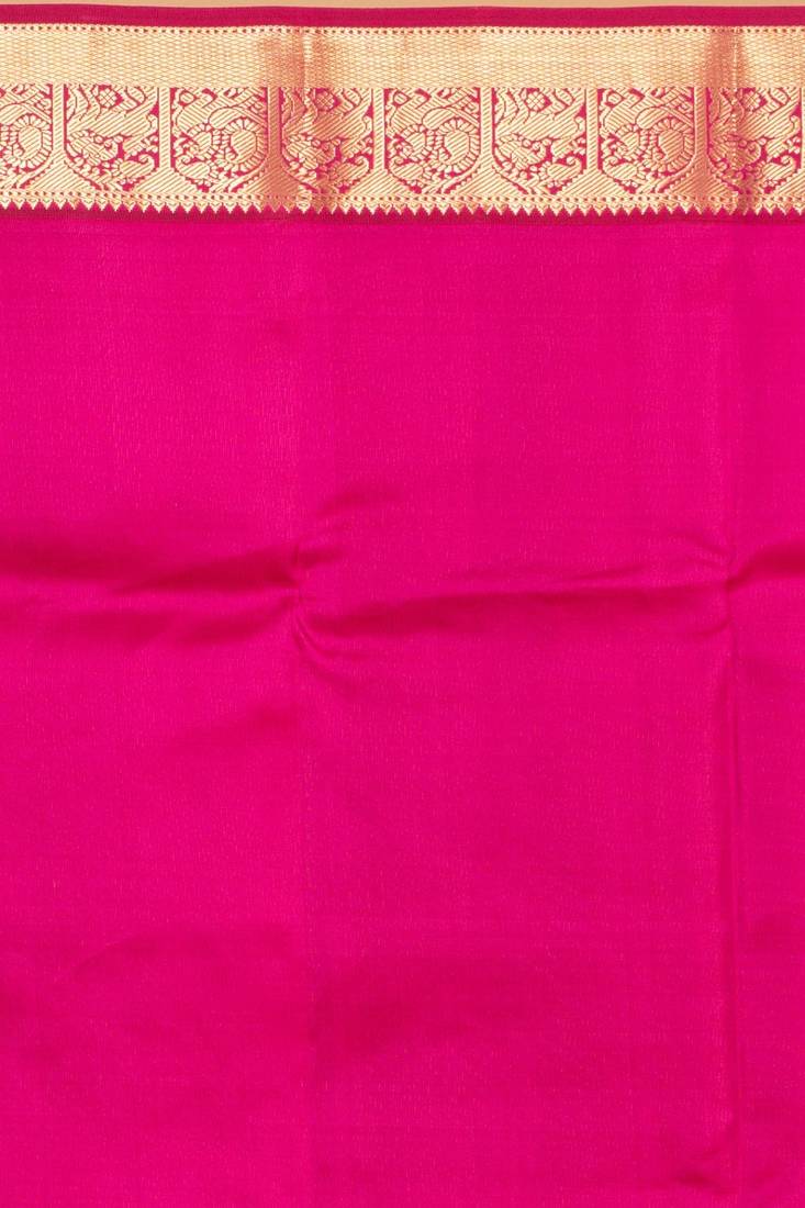 Bottle green and magenta pure kanjivaram silk saree