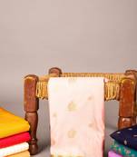 Pastel pink semi silk saree