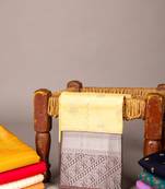 Yellow and chocolate pure touch silk saree  please change