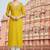 Yellow embroidered rayon kurta set