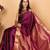Purple brocade blouse pure kanchi silk saree