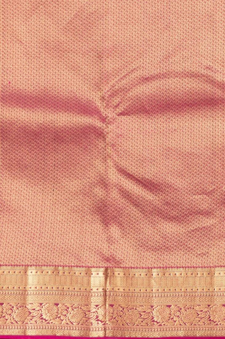 Purple brocade blouse pure kanchi silk saree