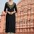 Black embroidered rayon kurta set