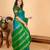 Peacock blue and forest green pure kanjivaram silk saree
