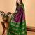 Eggplant purple and bottle green pure kanjivaram silk saree