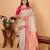 Cement grey and dual tone pink pure kanjivaram silk saree