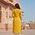 Yellow embroidered rayon kurta set