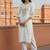 White embroidered rayon kurta set