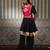 Black embroidered anarkali set with jacket