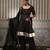 Black embroidered anarkali set