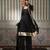 Black embroidered anarkali set