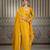 Mustard plain silk blend kurta set