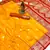 yellow banarasi silk saree with zari weaving work
