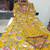 Jaipuri Yellow Women's Cotton Blend Anarkali Printed Kurta With Palazzo & Dupatta