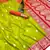 parrot green banarasi silk saree with zari weaving work