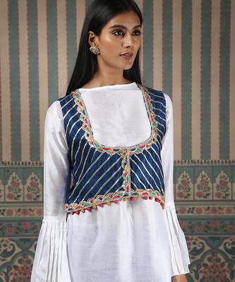 White plain gharara set 4