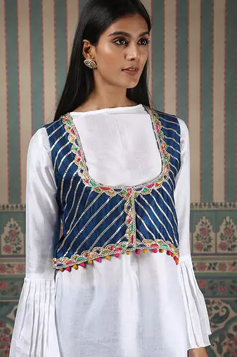 White plain gharara set