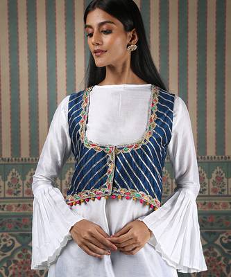 White plain gharara set 5