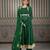 Green embroidered silk blend anarkali set