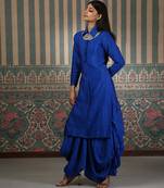 Blue embroidered kurta set