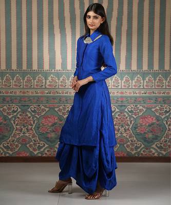 Blue embroidered kurta set 2