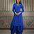 Blue embroidered kurta set