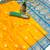 mustard yellow banarasi SIlk Blnd saree with zari weaving work