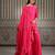 Pink embroidered silk blend sharara set