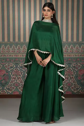Green plain co ord set