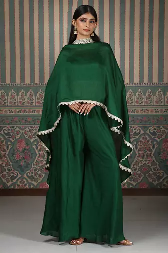 Green plain co ord set