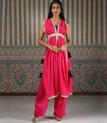 Pink embroidered kurta set