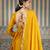 Mustard plain silk blend kurta set