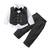 Baby boys party wear 3-piece suit set (shirt, waistcoat & pant with bow tie)