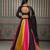 multicolor embroidered silk lehenga set