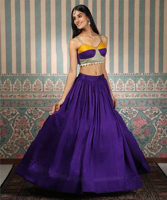 purple silk lehenga set 2